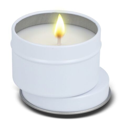 Dhyana-Duftkerze auf Pflanzenbasis in recycelter Dose regenbogenfarben | ohne Werbeanbringung | Nicht verfügbar | Nicht verfügbar