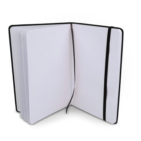 Notizbuch A5 PU mit FSC Rasterpunktseiten Schwarz | ohne Werbeanbringung | Nicht verfügbar | Nicht verfügbar