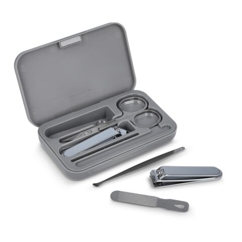 5-teiliges Maniküre-Set Kira Grau | ohne Werbeanbringung | Nicht verfügbar | Nicht verfügbar