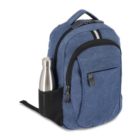 Rucksack Harper aus recyceltem Baumwoll-Canvas Dunkelblau | ohne Werbeanbringung | Nicht verfügbar | Nicht verfügbar | Nicht verfügbar