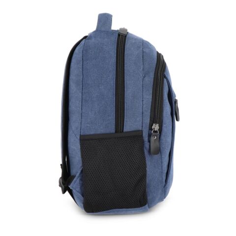 Rucksack Harper aus recyceltem Baumwoll-Canvas Dunkelblau | Digitaler Aufkleber | Fach | 140 mm x 140 mm | Nicht verfügbar