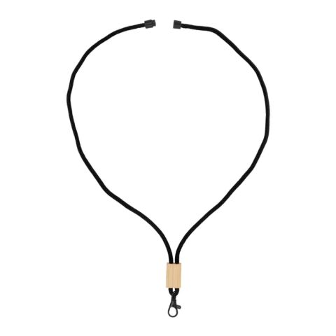 R-PET Kordel-Lanyard Schwarz | ohne Werbeanbringung | Nicht verfügbar | Nicht verfügbar