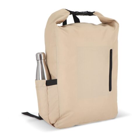 R-PET 600D Rolltop-Rucksack 20L Ecru | ohne Werbeanbringung | Nicht verfügbar | Nicht verfügbar