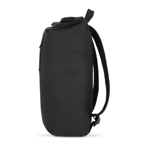 PU-beschichteter R-PET 600D Rolltop-Rucksack 20L Schwarz | ohne Werbeanbringung | Nicht verfügbar | Nicht verfügbar