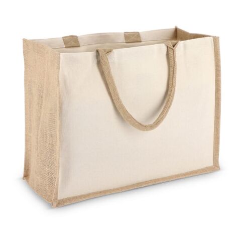 Jute-Baumwolle Tragetasche OEKO-TEX® 42,5 x 19 x 32cm 320g/m² Beige | ohne Werbeanbringung | Nicht verfügbar | Nicht verfügbar