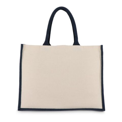 Jute-Baumwolle Tragetasche OEKO-TEX® 42,5 x 19 x 32cm 320g/m² Dunkelblau | ohne Werbeanbringung | Nicht verfügbar | Nicht verfügbar