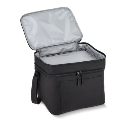 R-PET 600D Kühlbeutel mit zwei Fächern 30 x 20 x 25 cm 15 l Schwarz | ohne Werbeanbringung | Nicht verfügbar | Nicht verfügbar
