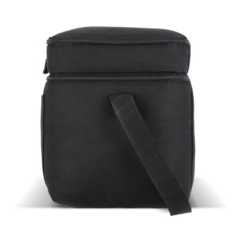 R-PET 600D Kühlbeutel mit zwei Fächern 30 x 20 x 25 cm 15 l Schwarz