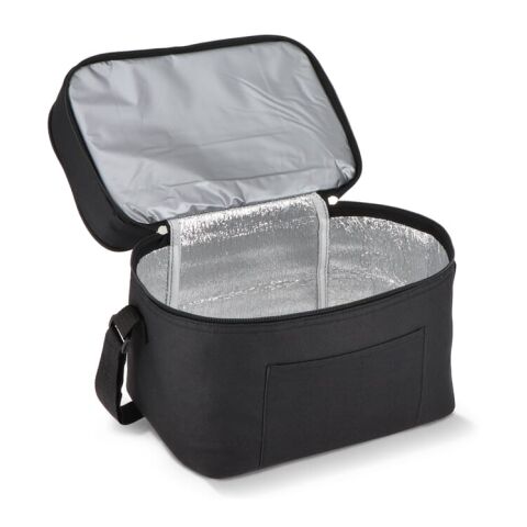 R-PET 600D Doppelfach-Kühltasche 30 x 20 x 25cm 12L Schwarz | ohne Werbeanbringung | Nicht verfügbar | Nicht verfügbar