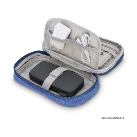 rPET 300D Kora Organizer-Tasche Blau Weiss | ohne Werbeanbringung | Nicht verfügbar | Nicht verfügbar