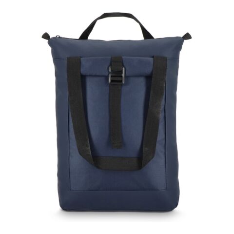 rPET 600D Navi Laptop-Rucksack 36 x 40 x 10 cm Marineblau | Digital Transferdruck | Vorderseite | 180 mm x 190 mm