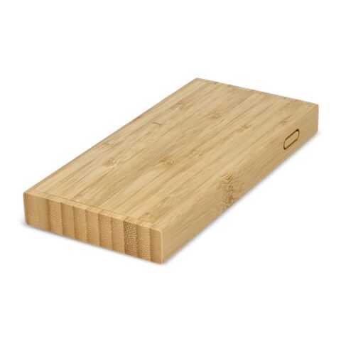 Bamboo Powerbank Wireless Charging 8000mAh Natur | ohne Werbeanbringung | Nicht verfügbar | Nicht verfügbar
