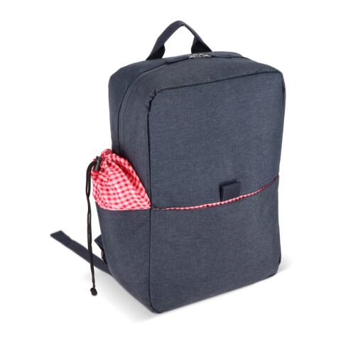Picknick-Rucksack aus R-PET-Material Blau / Weiss | ohne Werbeanbringung | Nicht verfügbar | Nicht verfügbar | Nicht verfügbar