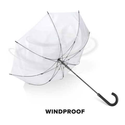 Verdure 190T Pongee 23" Winddichter Hakenschirm Auto open Weiss