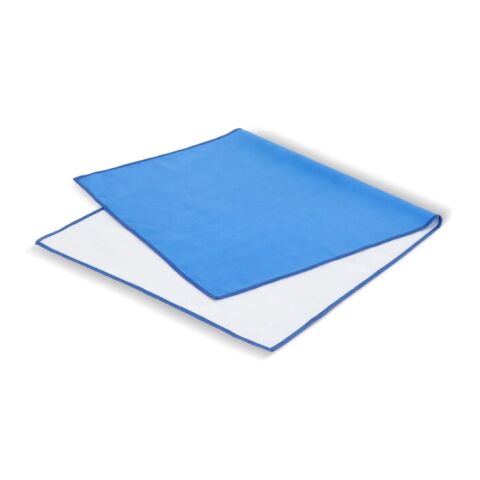 R-PET-Schnelltrocknungshandtuch 40 × 80 cm mit Beutel, Sublimationsdruck. Blau Weiss