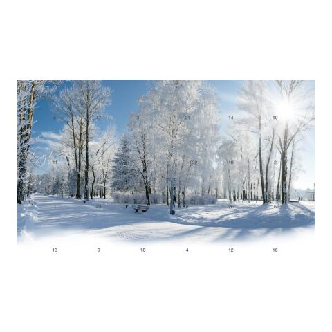 Schoko-Naps-Schuber-Adventskalender - personalisierbares STANDARDMOTIV Digitaldruck | Schneelandschaft | Weihnachtsdeko