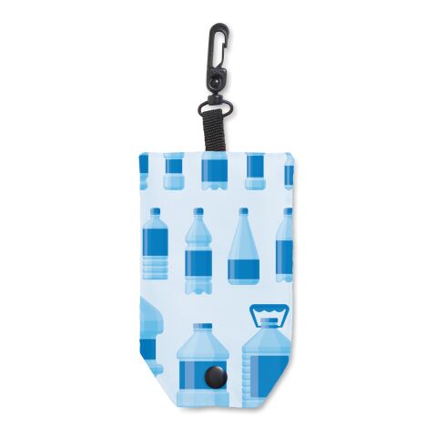 Faltbare recyceltes Polyester (rPET)-Tasche mit Hülle. Doppellagige Griffe Sublimation