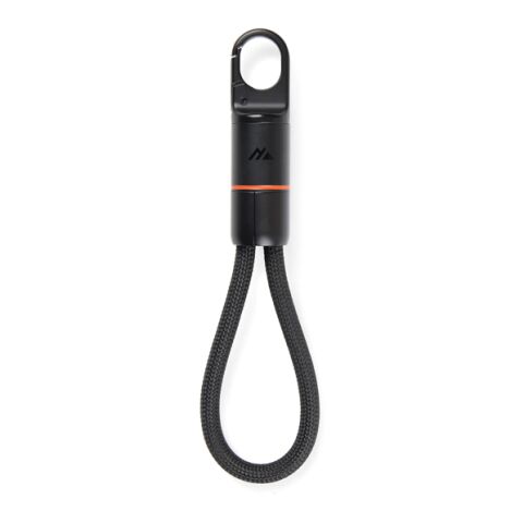 Nordic Drift Everest USB-C 60W-Schnellladekabel m. Karabiner schwarz