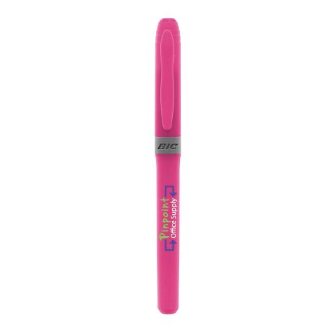 BIC® Brite Liner® Grip Leuchtmarker Pink | 1-farbiger Siebdruck | Kappe-gegenüber vom Clip | 15.00 mm x 25.00 mm