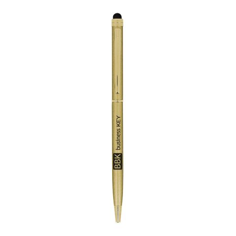 Sleek Stylus Executive Kugelschreiber gold | 1-farbiger Siebdruck | Kappe-gegenüber vom Clip | 10.00 mm x 24.00 mm