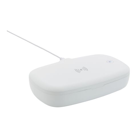 UV-C Sterilisations-Box mit 5W Wireless Charger weiß | ohne Werbeanbringung | Nicht verfügbar | Nicht verfügbar