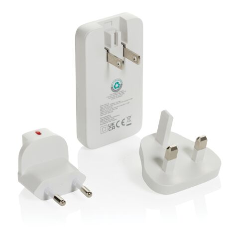 Fluxo flaches RCS 65W GaN-Ladegerät mit Stecker-Adaptern weiß