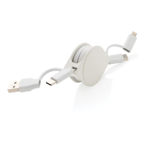 6-in-1 Kabel aus TPE und RCS Standard recyceltem Kunststoff weiß | ohne Werbeanbringung | Nicht verfügbar | Nicht verfügbar