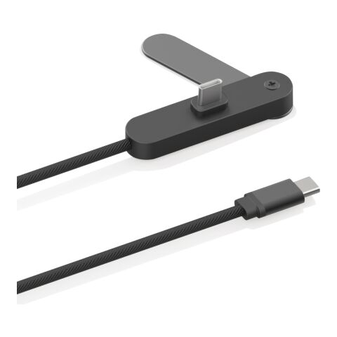Aluvia RCS 65W-PD-Kabel mit verstellbarem Handyhalter schwarz | ohne Werbeanbringung | Nicht verfügbar | Nicht verfügbar