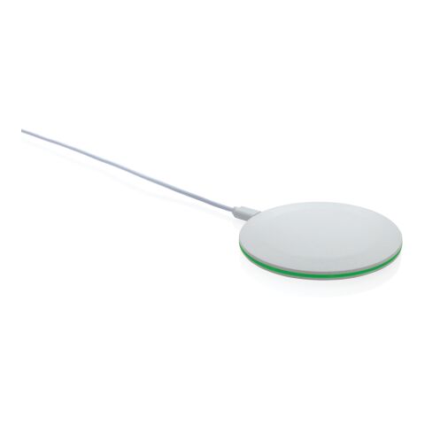 15W-Wireless-Fast-Charger aus recyceltem RCS-Kunststoff weiß | ohne Werbeanbringung | Nicht verfügbar | Nicht verfügbar