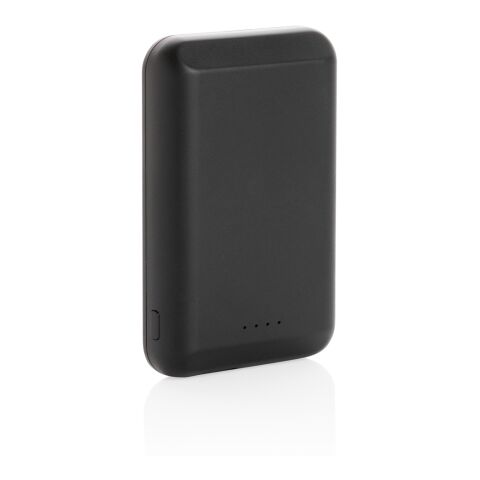 Magnetische 5.000 mAh Wireless Powerbank schwarz | ohne Werbeanbringung | Nicht verfügbar | Nicht verfügbar