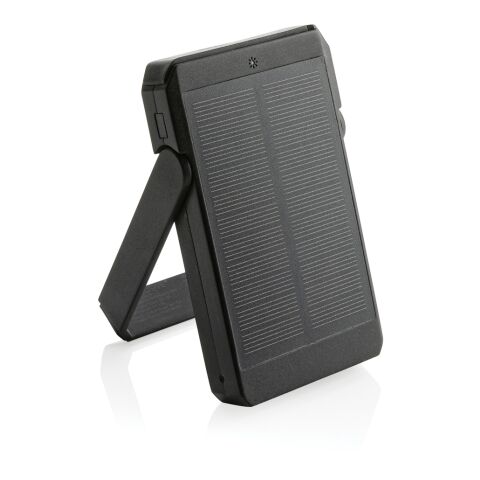 Skywave 5000mah Solar Powerbank, 10W Wireless aus rPlastik schwarz | ohne Werbeanbringung | Nicht verfügbar | Nicht verfügbar