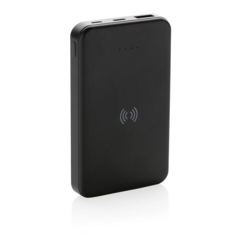 5.000mAh 5W Wireless Powerbank aus RCS recyceltem Kunststoff schwarz | ohne Werbeanbringung | Nicht verfügbar | Nicht verfügbar