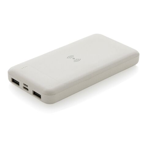 Wireless Powerbank aus RCS Standard recyceltem Kunststoff weiß | ohne Werbeanbringung | Nicht verfügbar | Nicht verfügbar