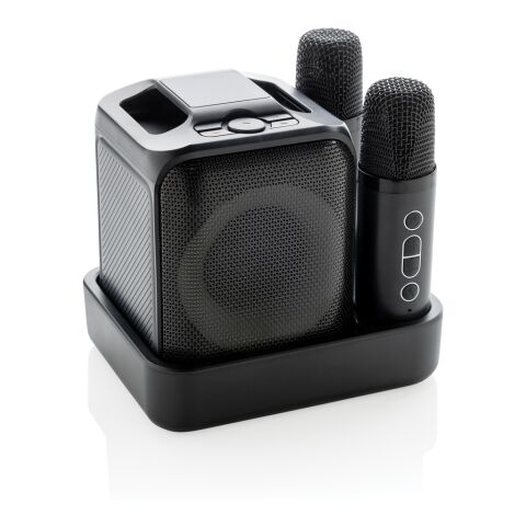 Singvibe Karaoke-Set mit Doppelmikrofon aus RCS rec. ABS schwarz | ohne Werbeanbringung | Nicht verfügbar | Nicht verfügbar