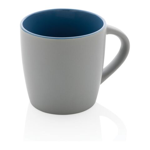 Keramiktasse innen coloriert, 300ml blau-grau | ohne Werbeanbringung | Nicht verfügbar | Nicht verfügbar