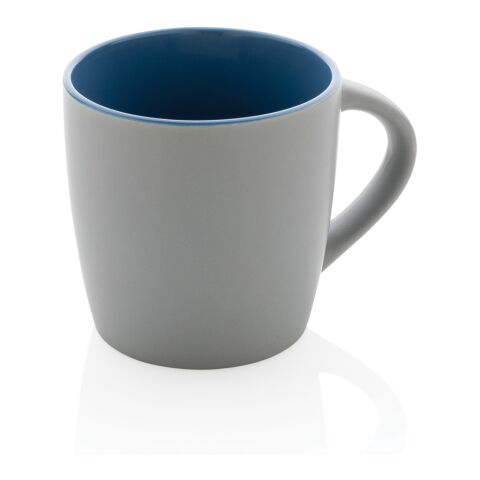 Keramiktasse innen coloriert, 300ml blau-grau | ohne Werbeanbringung | Nicht verfügbar | Nicht verfügbar