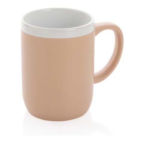 Keramiktasse mit weißem Rand, 300ml braun-weiß | ohne Werbeanbringung | Nicht verfügbar | Nicht verfügbar