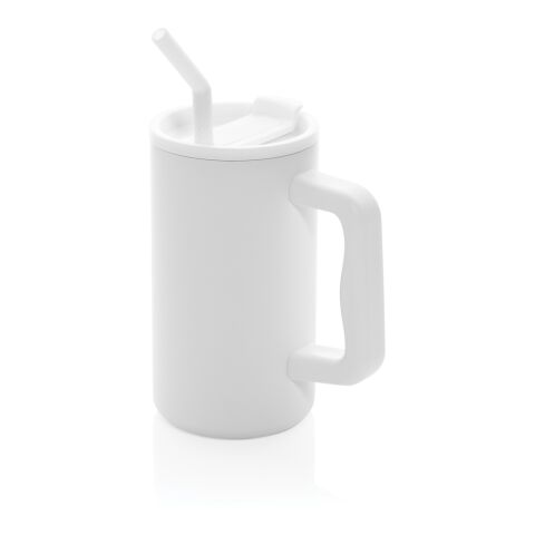 Cube Becher aus RCS recyceltem Stahl 800ml weiß | ohne Werbeanbringung | Nicht verfügbar | Nicht verfügbar