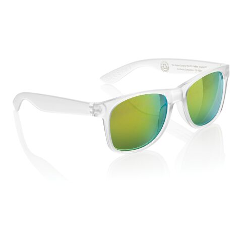Gleam Sonnenbrille aus RCS rec. PC mit verspiegelten Gläsern weiß | ohne Werbeanbringung | Nicht verfügbar | Nicht verfügbar