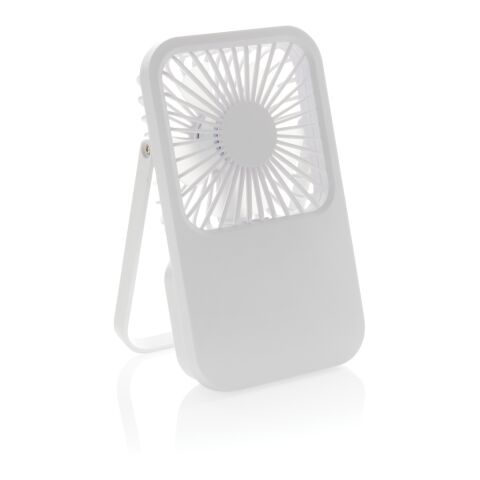 Aervina wiederaufladbarer Tischventilator aus RCS rec. ABS weiß | ohne Werbeanbringung | Nicht verfügbar | Nicht verfügbar