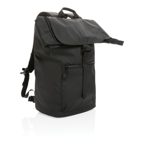 Impact AWARE™ RPET wasserabweisender 15.6&quot; Laptop-Rucksack schwarz | ohne Werbeanbringung | Nicht verfügbar | Nicht verfügbar | Nicht verfügbar