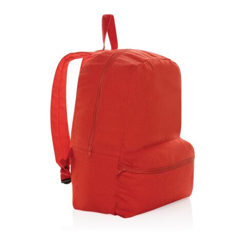 Impact Aware™ 285g/m² Rucksack aus Recycled Canvas Sattes Rot | ohne Werbeanbringung | Nicht verfügbar | Nicht verfügbar | Nicht verfügbar
