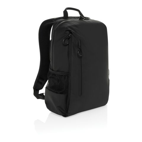 Lima Aware™ RPET wasserabweisender 15,6&quot; Laptop-Rucksack schwarz | ohne Werbeanbringung | Nicht verfügbar | Nicht verfügbar | Nicht verfügbar