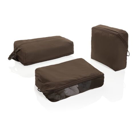 KENTO URBAN Packing Cube Set aus RCS recyceltem Nylon braun