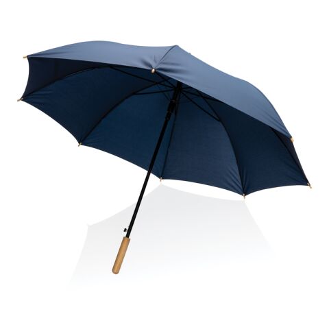 27" Impact AWARE™ RPET 190T Auto-Open Bambus-Schirm marineblau | ohne Werbeanbringung | Nicht verfügbar | Nicht verfügbar