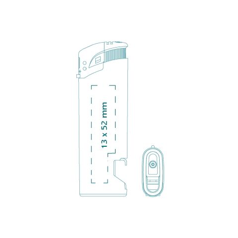 Elektronik-Feuerzeug mit Flaschenöffner EB-15 rot | ohne Werbeanbringung