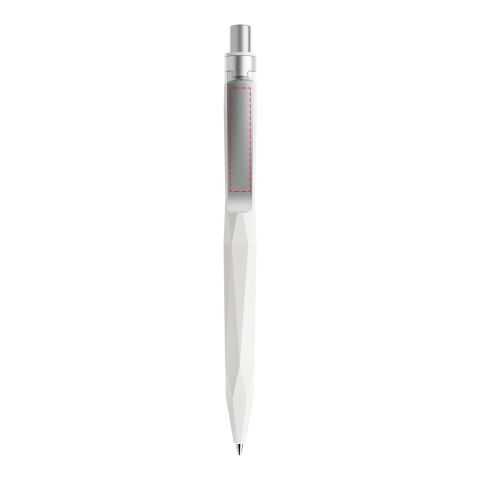Prodir QS20 Druckkugelschreiber matt mit Metallclip weiß-silber | Schwarz | ohne Werbeanbringung