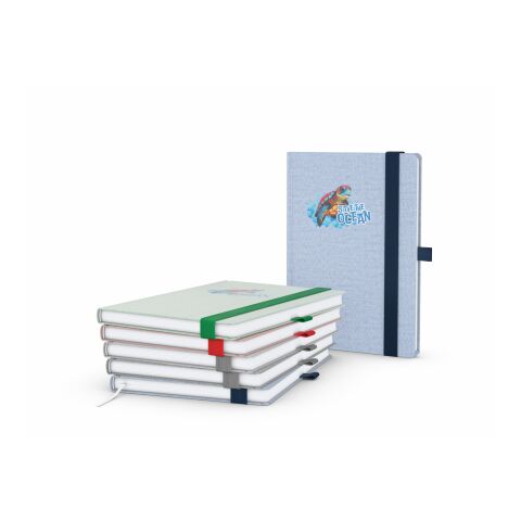 Notizbuch Ocean-Book Recycling-Inhaltspapier rPET-Hardcover farbig A5 blau | Punktraster