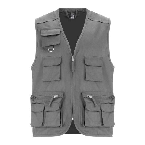 Venera Arbeitsweste mit V-Ausschnitt und mehreren Taschen, 200 g/m2 Standard | Lead | L | ohne Werbeanbringung | Nicht verfügbar | Nicht verfügbar | Nicht verfügbar