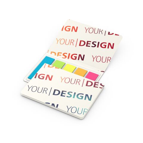 Haftmarker-Set Memo-Card RECYCLING Naturkarton-Umschlag 77 × 54 mm | ohne Werbeanbringung | ohne Werbeanbringung